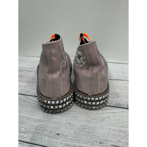 Nan-Ku X Free People Womens Cruise Studded Hi Top Sneakers Mellow Mauve Size 37 - Picture 5 of 6